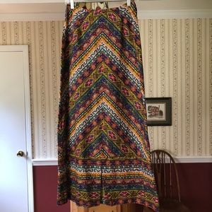 Vintage Peck & Peck Maxi Skirt Boho Print *S
